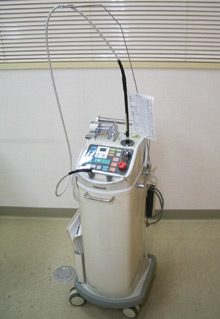 レーザー治療に使用する機械